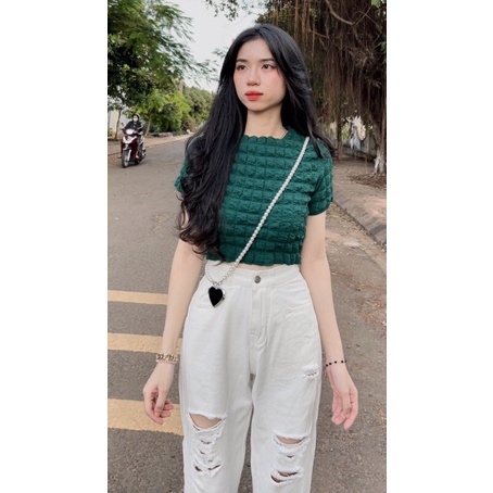 ÁO CROP XỐP-QUẦN JEAN