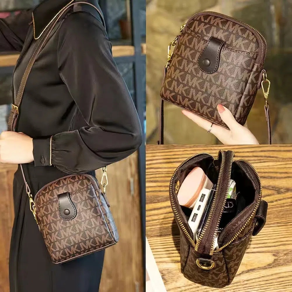 Túi Đeo Chéo Vuông Nhỏ Bằng Da pu In Họa Tiết Thời Trang Dành Cho Nữ fp158