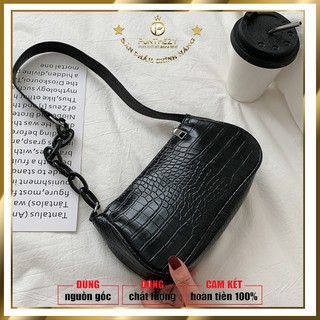 Túi kẹp lách nữ phong cách Hàn Quốc - Kiểu dáng đeo chéo vân da cá xấu quảng châu GIÁ SỈ