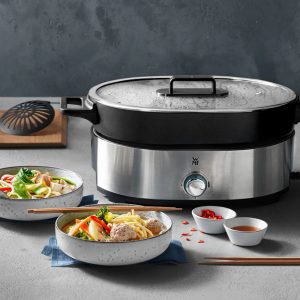 Nồi lẩu hấp WMF Lono Hot Pot &amp; Steam 2 ngăn [Hàng Đức chính hãng]