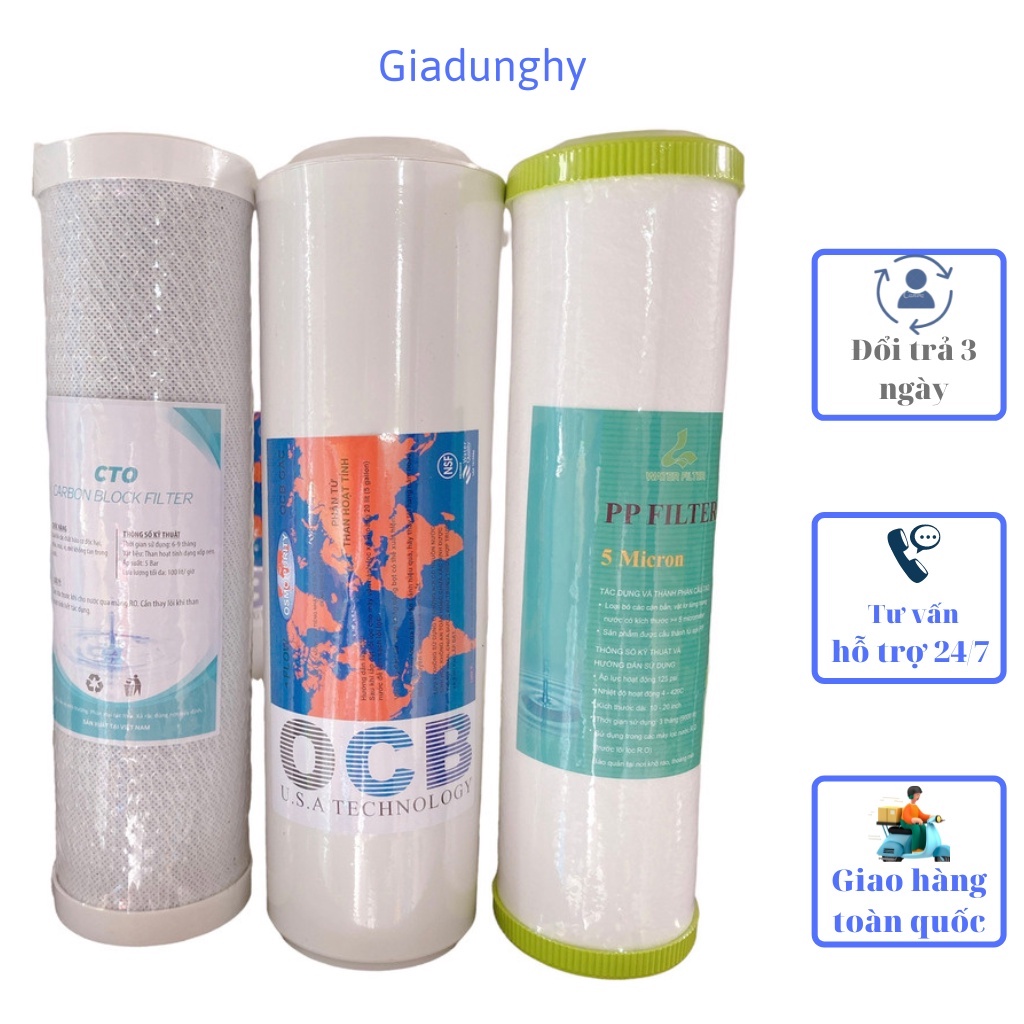 Lõi lọc nước 123, lõi lọc nước dùng cho mọi loại máy lọc , QL/03