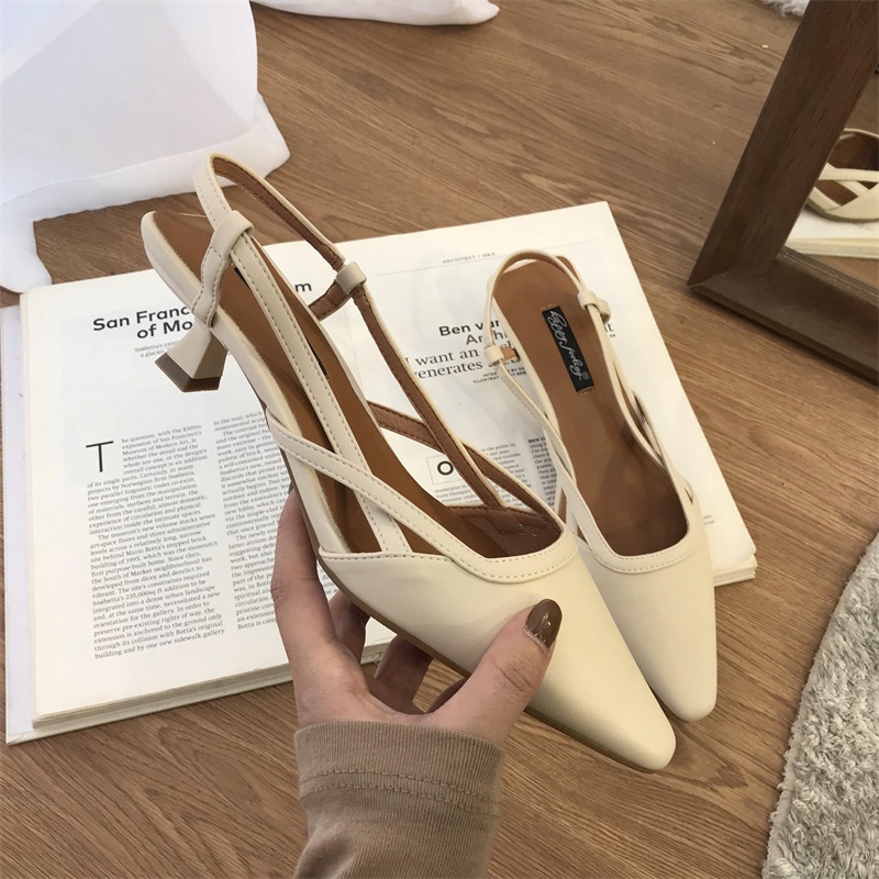 Giày cao gót IELGY mũi nhọn kiểu Pháp thời trang cho nữ