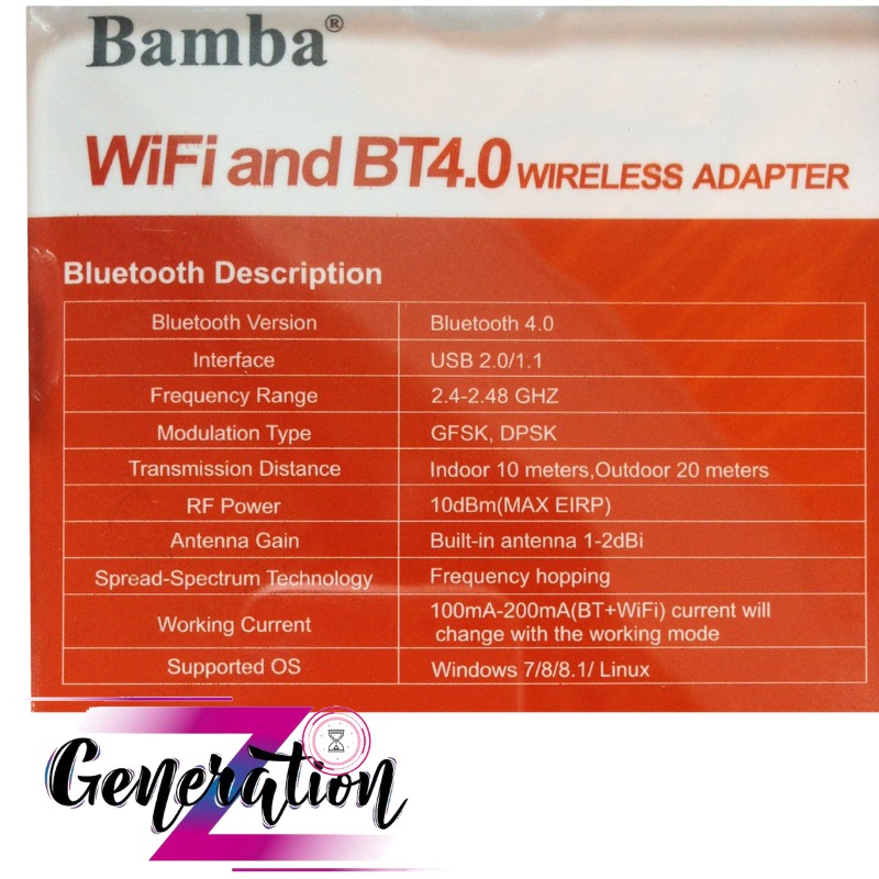 USB thu wifi + phát Bluetooth 4.0 BAMBA - USB thu Wifi BAMBA - USB phát Bluetooth 4.0 BAMBA