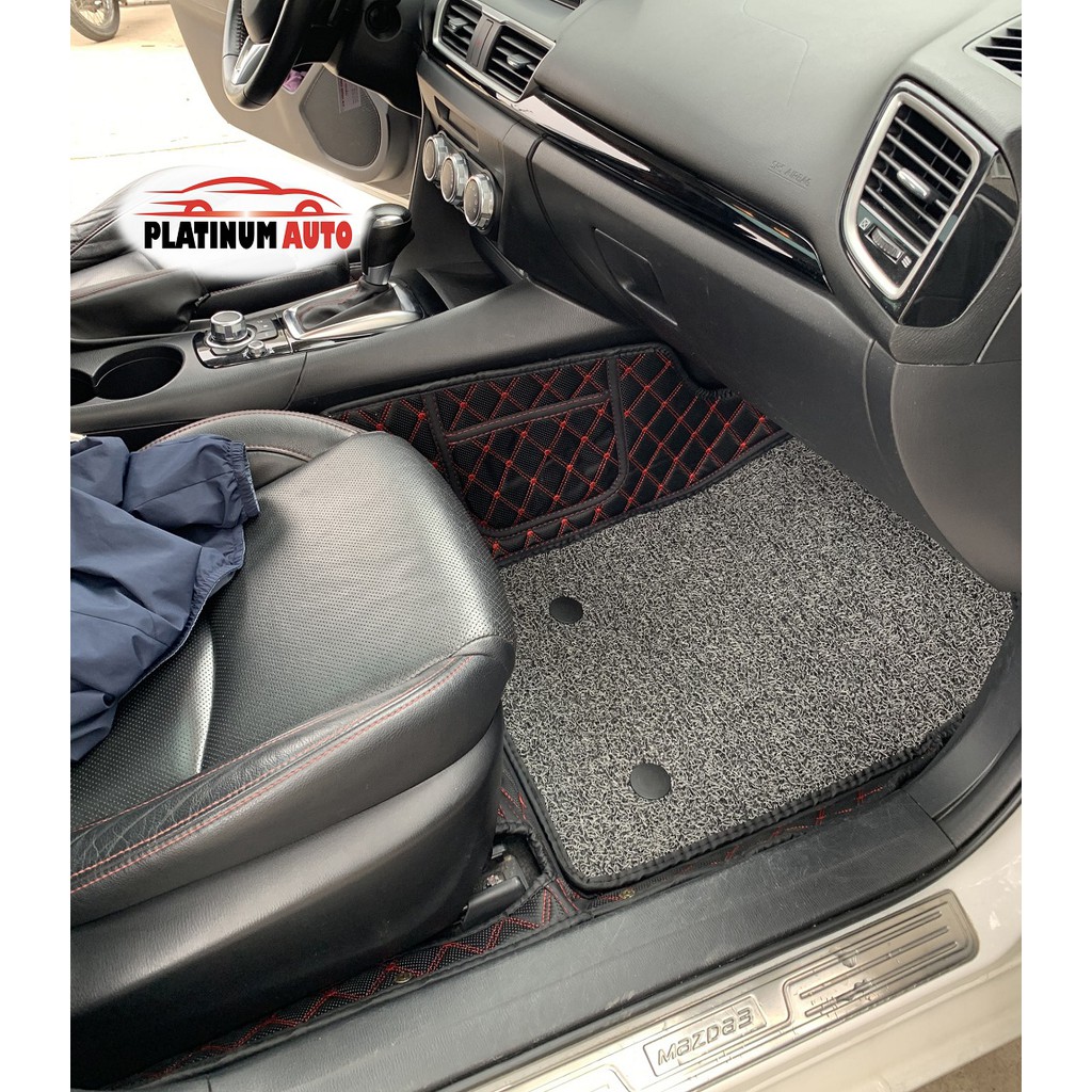 Thảm lót sàn ô tô 6D Mazda 3  - Da PU cao cấp, Không mùi, Giảm 20% tiếng ồn