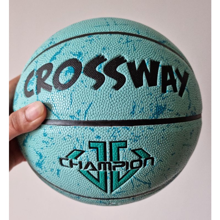 Bóng rổ da Crossway - Bóng rổ da size 7 - Tặng bơm, balo rút, kim bơm, túi lưới