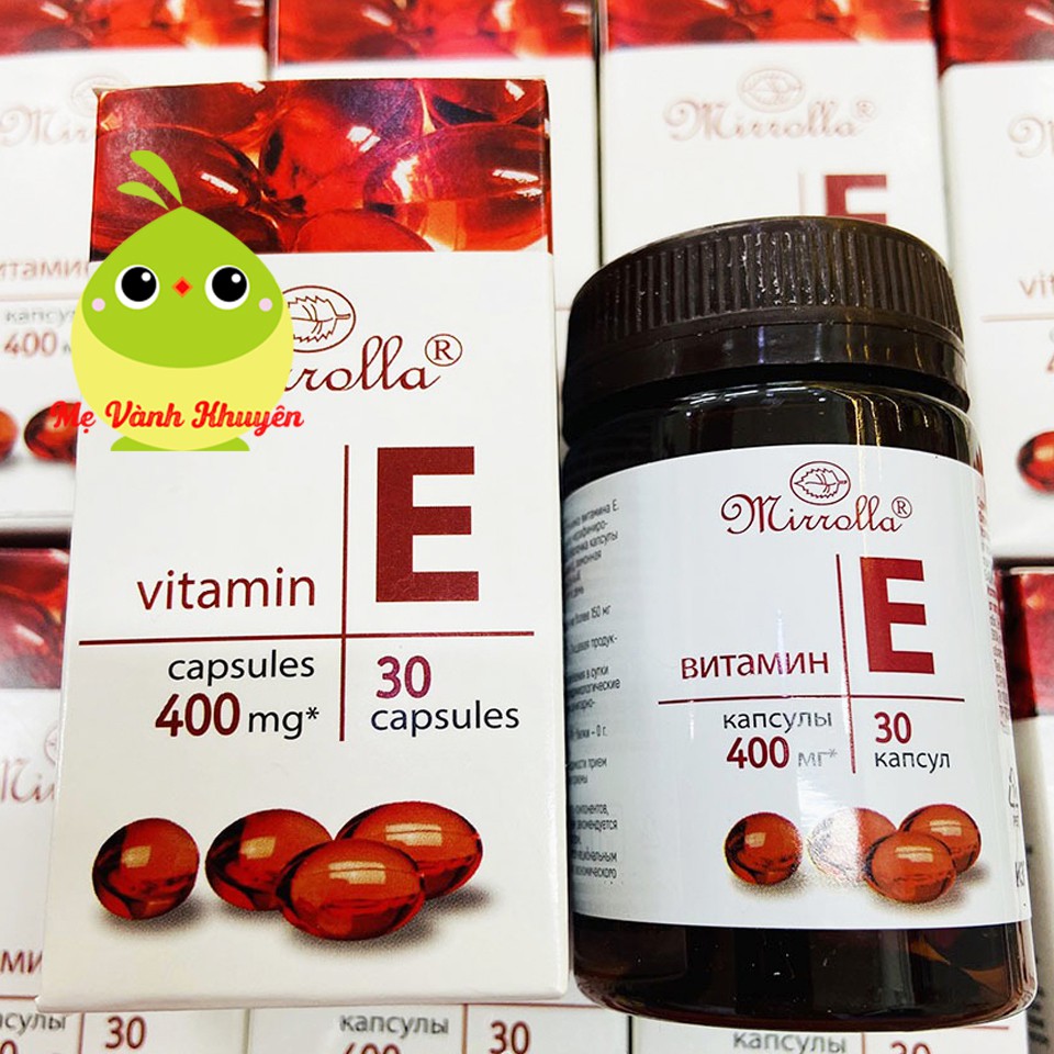Vitamin E đỏ 400mg cho phụ nữ trên 12 tuổi Mirrolla/Zentiva, Nga (30v) | BigBuy360 - bigbuy360.vn