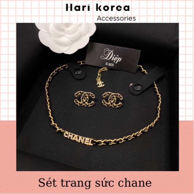 Sét trang sức thời trang / Vòng cổ chane / bông tai chane cá tính