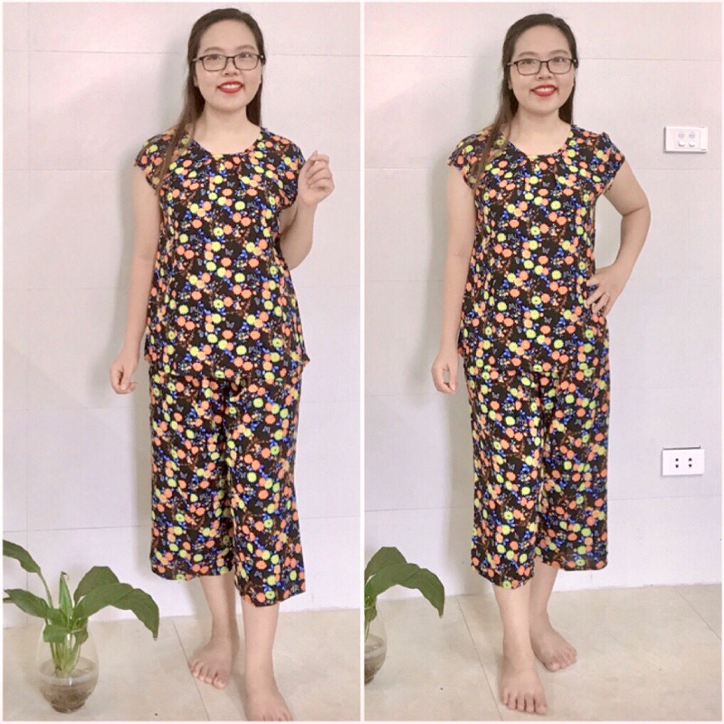 Bộ LANH ANH THƯ SÁT NÁCH Mặc nhà Cho Mẹ Cho bà, Bộ mặc Nhà Trung Niên Cho Người Trung tuổi Lớn Tuổi