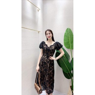 Váy ren nổi cao cấp