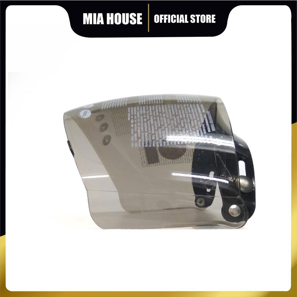 Kính rời 3 khuy Sunda CA-105 gắn mũ bảo hiểm 1/2 hoặc 3/4 lưỡi trai, nón sơn loại có 3 khuy bấm, hàng chính hãng Sunda