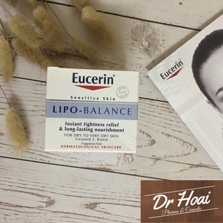 [CHÍNH HÃNG] Kem Dưỡng Ẩm EUCERIN Cho Da Khô, Nhạy Cảm Eucerin Lipo Balance 50ml