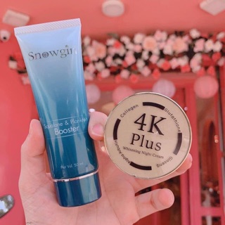 Serum vi tảo biển Snow Girl và kem dưỡng da 4K