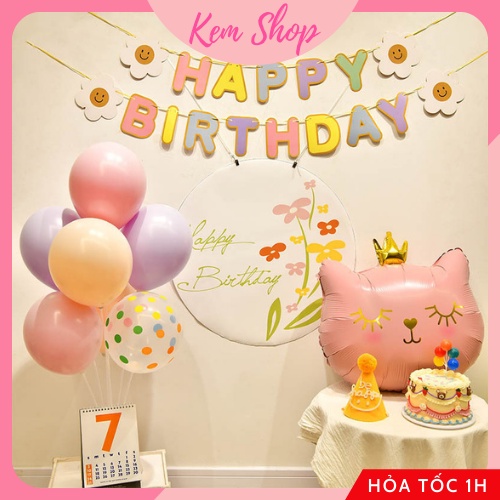 Bóng hình mặt mèo vương miện đáng yêu dễ thương size đại - K211