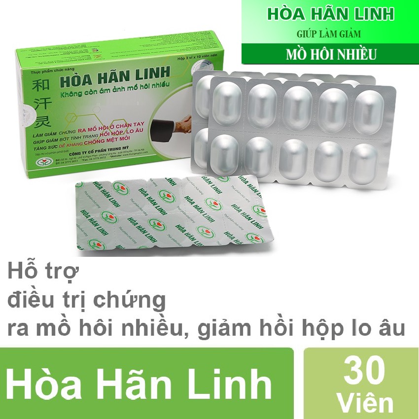 Hòa Hãn Linh giúp làm giảm mồ hôi toàn cơ thể