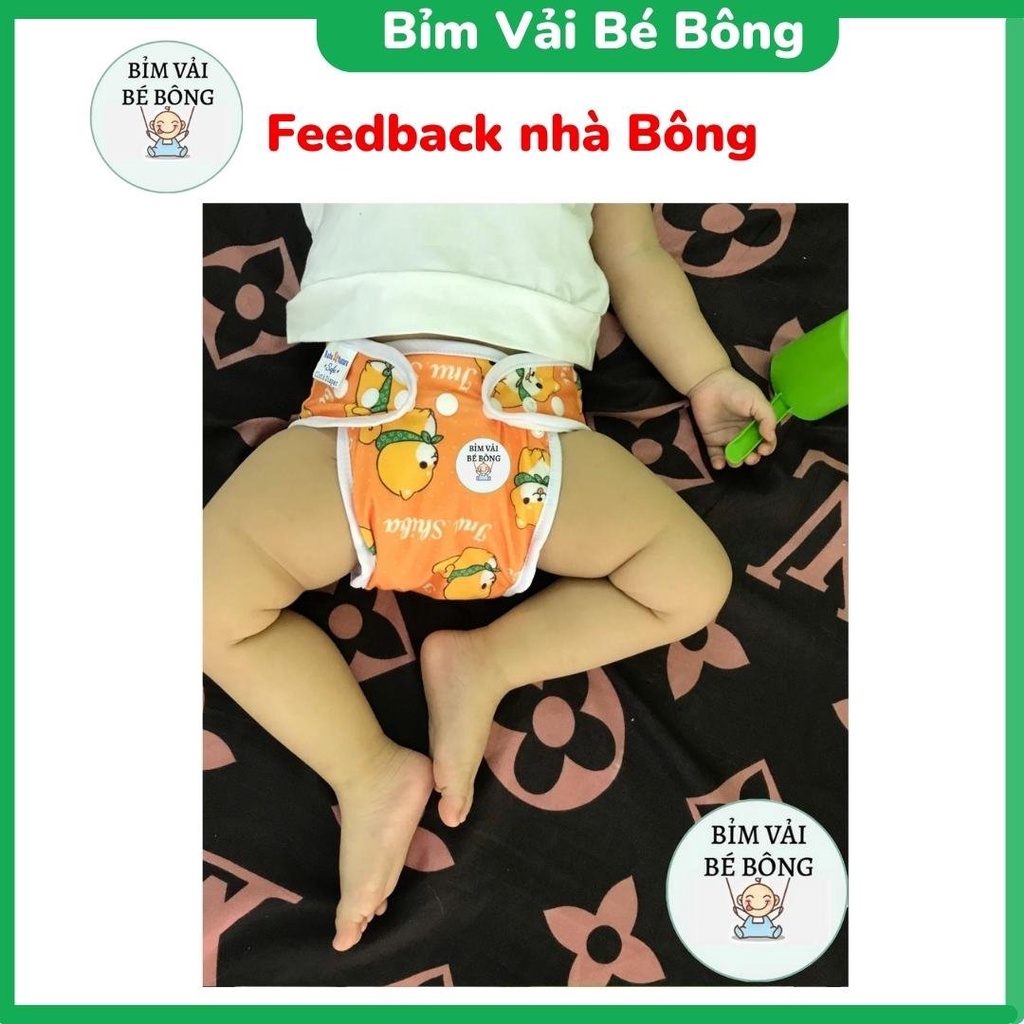 [1 QUẦN+2 LÓT] Bộ Bỉm Vải, Tã Vải Babu Nature Siêu Chống Tràn Cho Bé, Size M,L