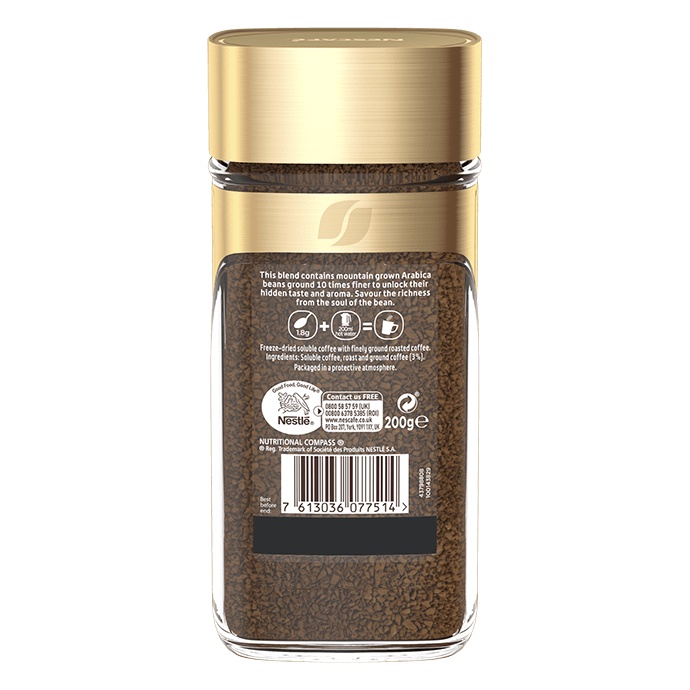 [SenXanh Emart] Cà phê Arabica nguyên chất hòa tan Nescafé Gold Blend - Nhập khẩu từ Anh