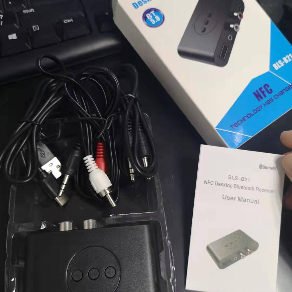 Thiết Bị Nhận Tín Hiệu Âm Thanh Bluetooth Không Dây 5 0 Cho Điện Thoại Di Động / Máy Tính / TV Kèm Micro