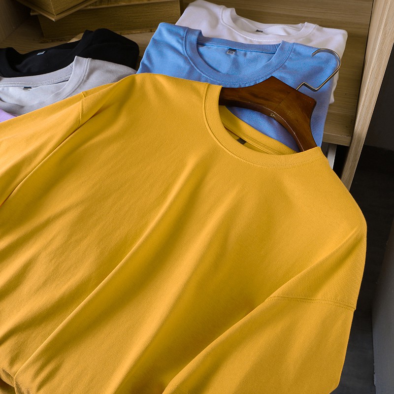 Áo Thun Tay Lỡ Unisex form rộng oversize phông trơn nam nữ basictee phong cách streetwear QTL0 | BigBuy360 - bigbuy360.vn