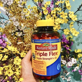 💙🏃🏻‍♂️🏃🏻‍♀️[HSD 06/2026] Viên uống Bổ Khớp Nature Made TRIPLE FLEX Triple Strength + D3 của Mỹ 200 viên🏃🏻‍♀️🏃🏻‍♂️