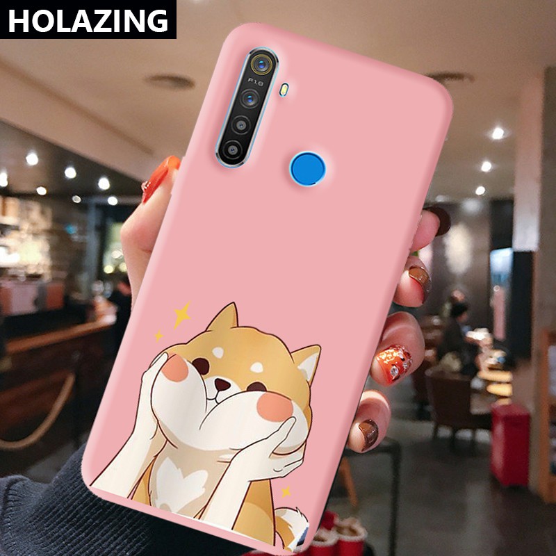 Realme C25S C25 8 Pro 5 5i 5S 6i 7i Realme 7 Pro C12 C11 C15 C17 X2 XT Narzo 20 Shiba Inu Casing Soft Silicone Cover Colorful Duable Phone Case