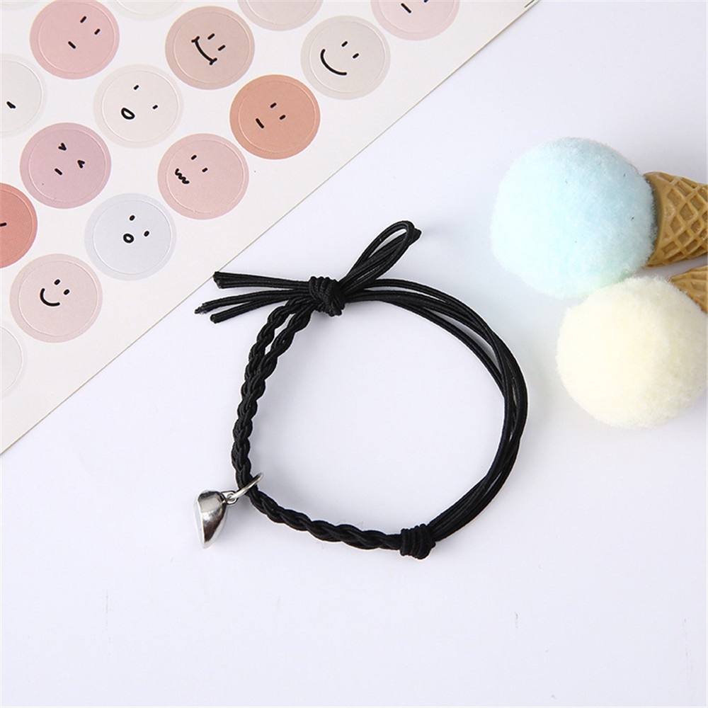 Korean Fashion Accessories Simple Lovers Bracelet  Hair Ornaments Female Students Heart Shape Double Magnetic Absorption Bracelets