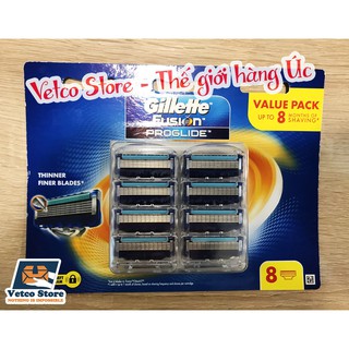 Set 8 Lưỡi Dao Cạo Râu Gillette Úc