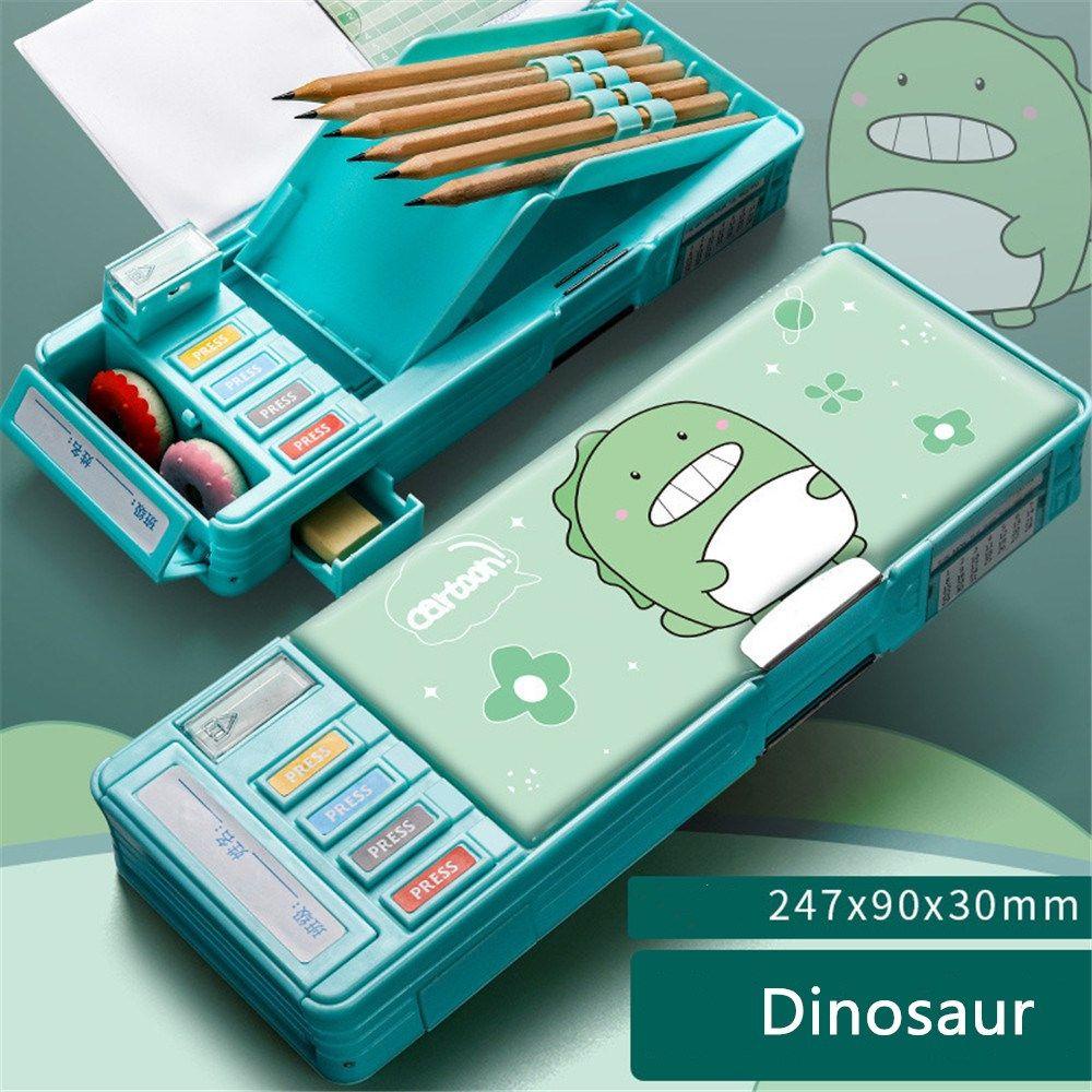 1 Hộp Đựng Bút Hình Khủng Long Hoạt Hình Đa Năng Cho Học Sinh Ốp