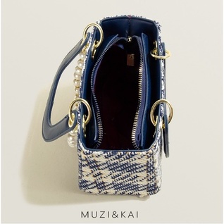 🌸Hàng Order🌸 Túi Xách Muzi&kai Chính Hãng Da Dệt Dây Đeo Quai Sách Chuỗi Hạt Đính Nơ Sang Chảnh Nữ Tính 🌸 Quảng Châu