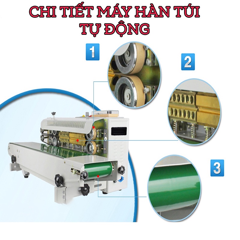 Máy Hàn Miệng Túi Tự Động ABG FR-900 Chuyên Dụng Đóng Gói Miệng Bao Công Nghiệp Dùng Trong Gia Đình, Nhà Hàng