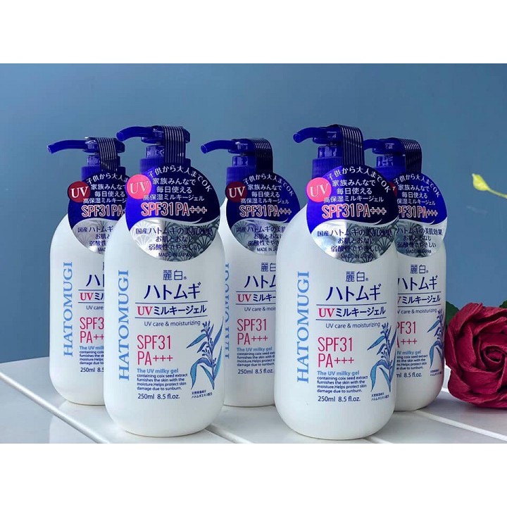 Sữa dưỡng thể chống nắng Hatomugi UV Milky Gel 250ml