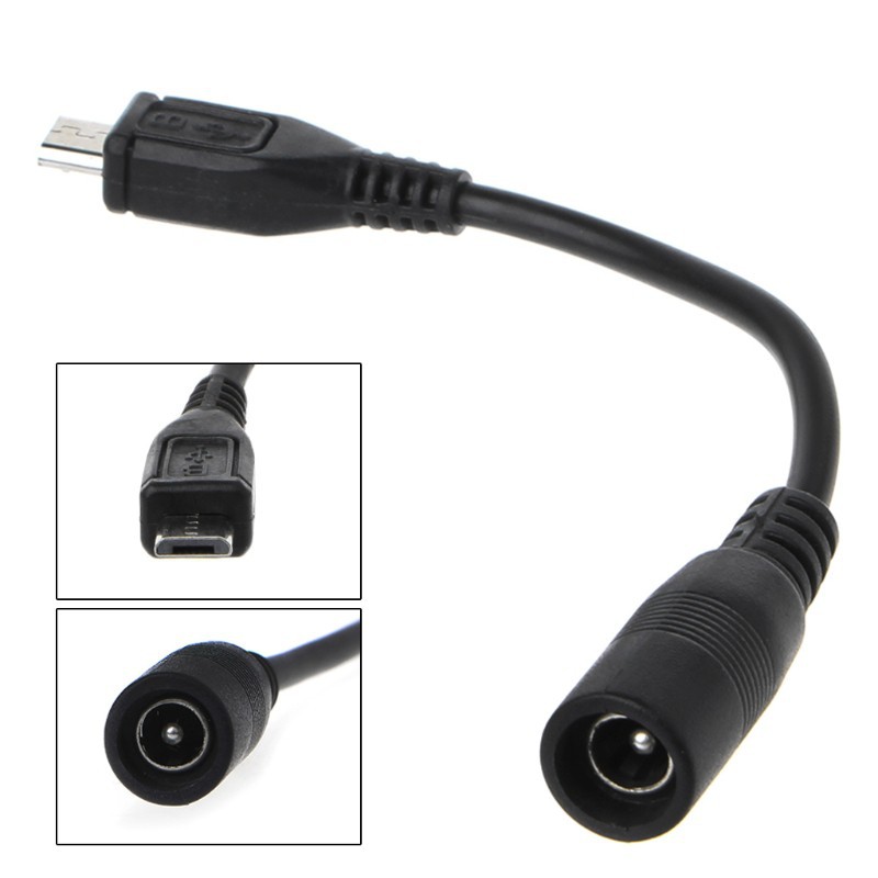 Cáp chuyển đổi cổng cắm DC sang đầu cắm Micro USB chống thấm nước cỡ 5.5*2.1mm