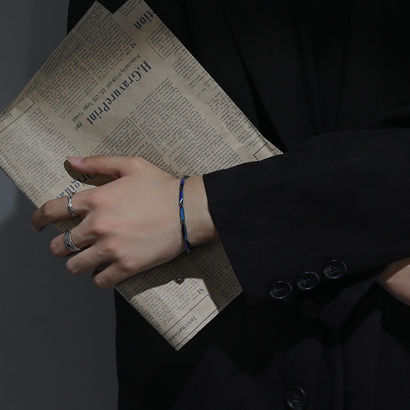 Vòng tay nam titan nguyên chất, sáng bóng chống gỉ VT11