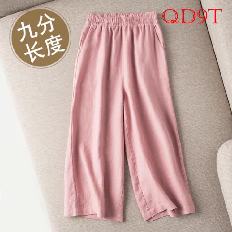 Quần culottes đũi dài ống rộng, cạp cao , thiết kế công sở