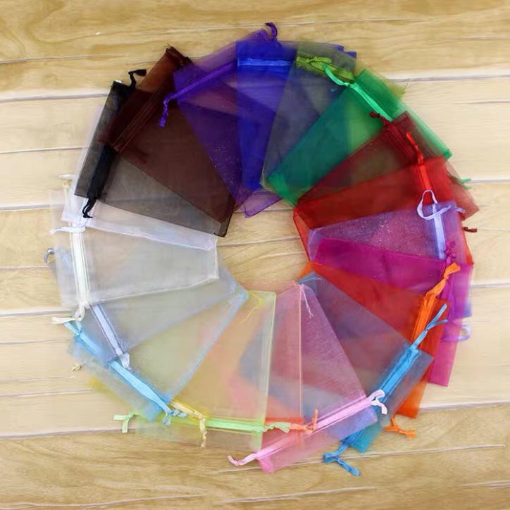 Túi vải voan dây rút (set 100c)  nhiều size & nhiều màu ghi chú màu trong phần đặt hàng | BigBuy360 - bigbuy360.vn