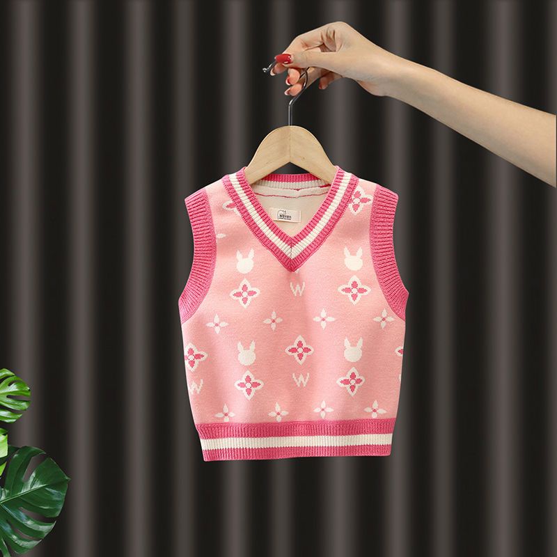 Áo Len Không Tay Thiết Kế Mới Thời Trang Mùa Xuân Thu Dành Cho Bé Gái