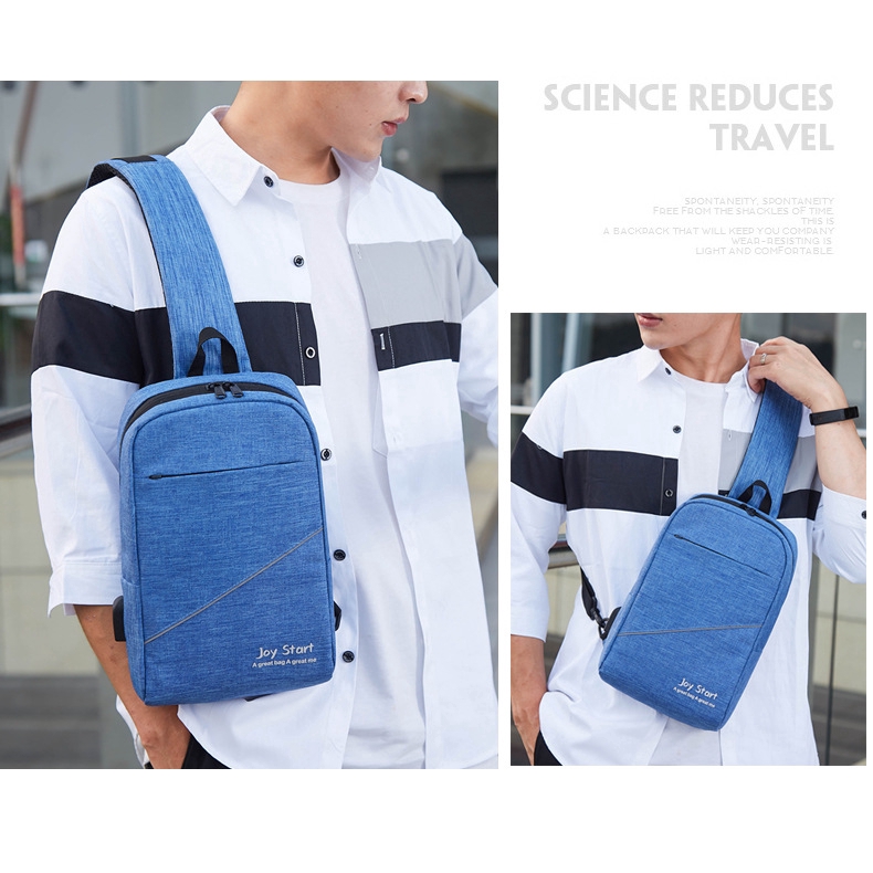 Men's Cross-body Bag USB Casual Bags Outdoor Multifunctional Riding Small Bags