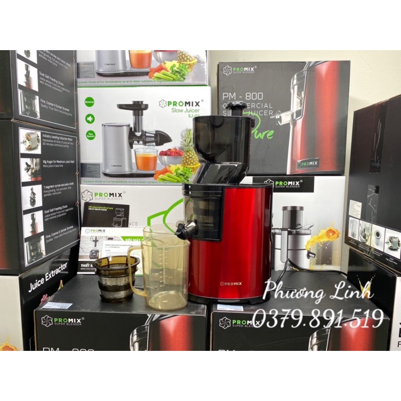 Máy ép hoa quả chậm Promix PM800 - Hàng chính hãng - BẢO HÀNH CHÍNH HÃNG 36 THÁNG