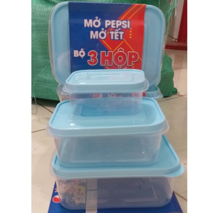 Bộ 3 Hộp Nhựa hàng tặng từ Pepsi