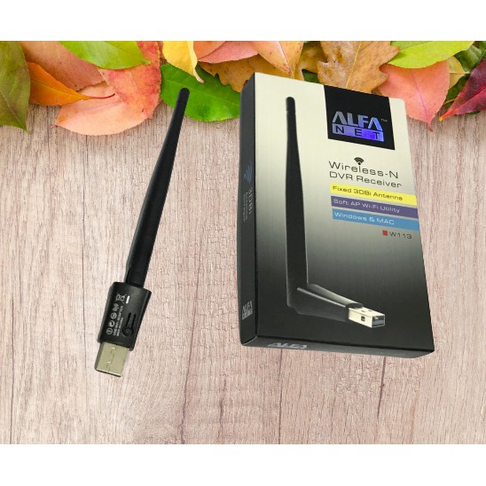 Usb thu wifi anfa net W113 có anten thu wifi cho máy tính bàn, laptop, đầu kĩ thuật số, android tivi box