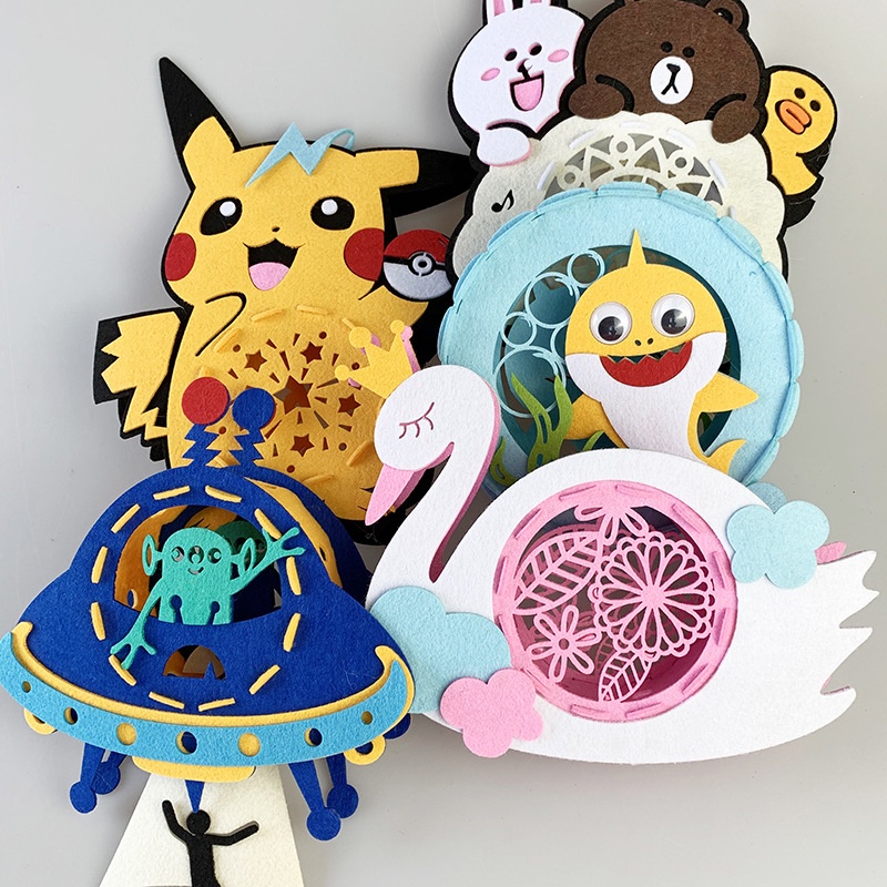 PVN48654 Lồng đèn lắp ráp vải nỉ dễ thương Giá Rẻ