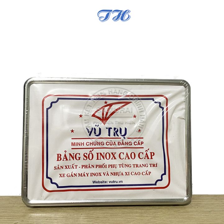 Khung Bảng số xe máy full khung viền, mica và pát gắn màu inox