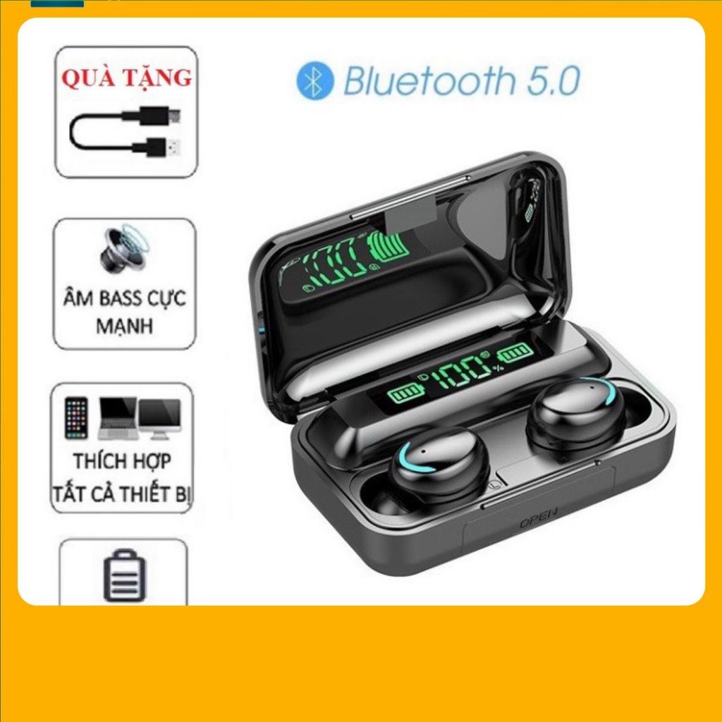 Tai Nghe Bluetooth 5.0 Amoi F9 Pro Không Dây True Wireless Bản Quốc Tế Nút Cảm Ứng Kiêm Sạc Pin Dự Phòng - F9 PRO