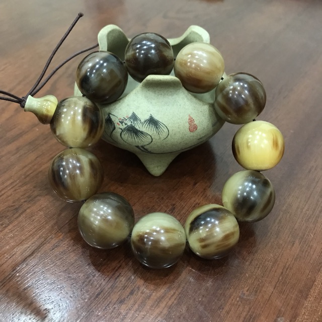Vòng sừng phong thuỷ - hạt sừng 22mm - Sừng của Ngưu Ma Vương