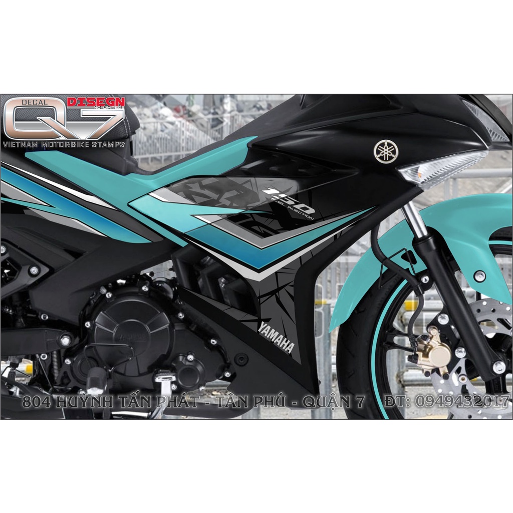 TEM RỜI EXCITER 150 XANH ĐEN