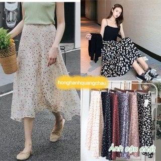Chân váy hoa nhí vintage hàng quảng châu 2 lớp - ROSIE DREAM Rosie Dream Shop