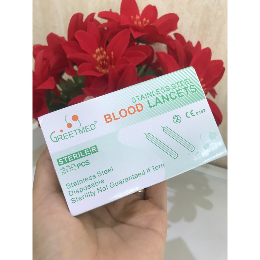 Kim chích lể nặn mụn Blood Lancets - Hộp 200 cái