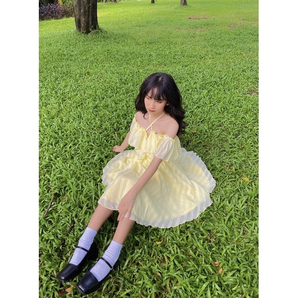 Đầm công chúa trễ vai kèm lót hai lớp cực xinh - D160