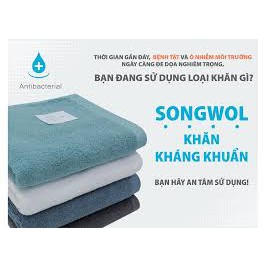 Khăn sợi tre kháng khuẩn xuất nhật songwol cao cấp khổ 34cm x 80cm x 90g [ cotton + sợi tre kháng khuẩn tốt ]