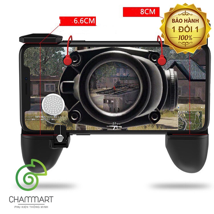 Tay cầm hỗ trợ chơi game 3 trong 1 dòng MV có 2 nút Joystick di chuyển và cặp nút bắn Pubg Phặn Phặn