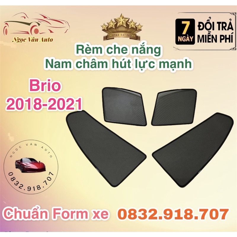 Chắn Nắng Nam Châm Honda Brio 2018 - 2021 Hàng Loại 1 Nam Châm Hút Mạnh